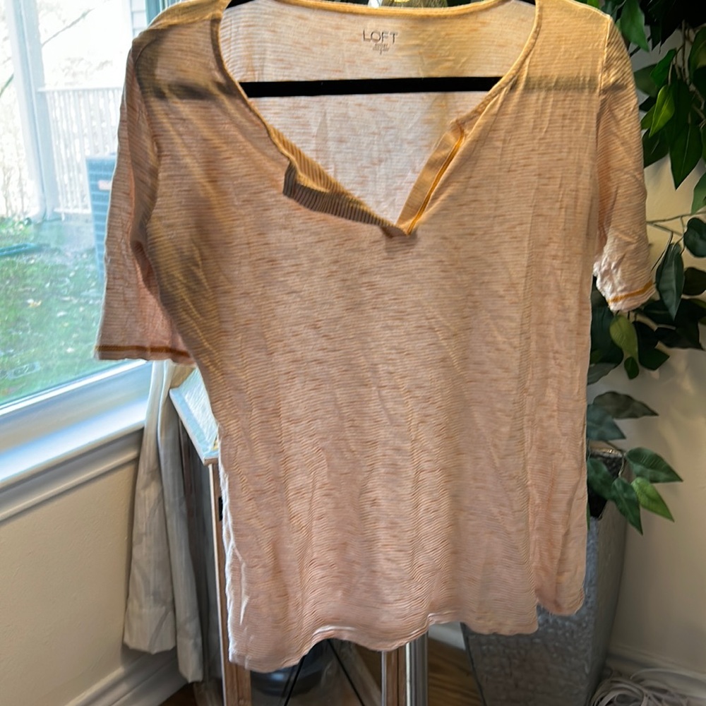 LOFT short sleeved striped shirt